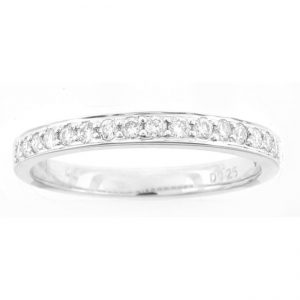 18 KARAT WHITE GOLD DIAMOND WEDDING BAND - 1452WB