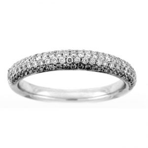 18 KARAT WHITE GOLD DIAMOND WEDDING BAND - 1454WB