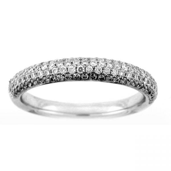 18 KARAT WHITE GOLD DIAMOND WEDDING BAND - 1454WB