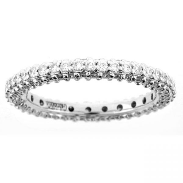 14 KARAT WHITE GOLD DIAMOND WEDDING BAND with 128 Diamond(s) 1.20ctw