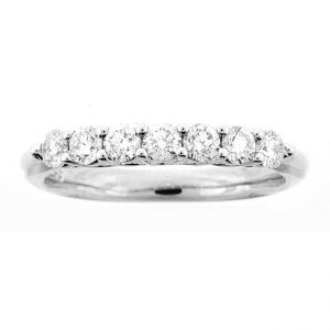 14 KARAT WHITE GOLD DIAMOND WEDDING BAND with 7 Diamond(s) 0.50ctw