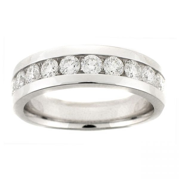 14 KARAT WHITE GOLD GENTS RING with diamonds - 2775G