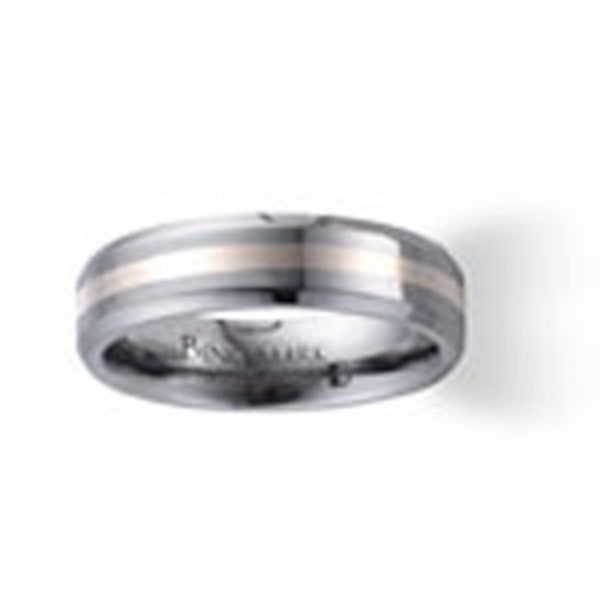 TUNGSTON & 18K WG GENTS BAND