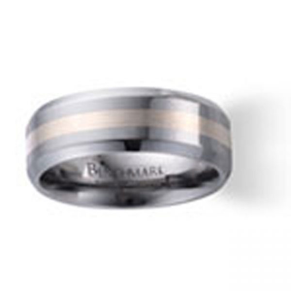 TUNGSTON & 18K WG GENTS BAND