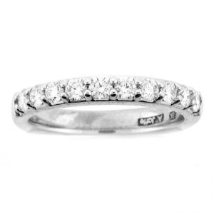 18 KARAT WHITE GOLD DIAMOND WEDDING BAND - 1149ES-B
