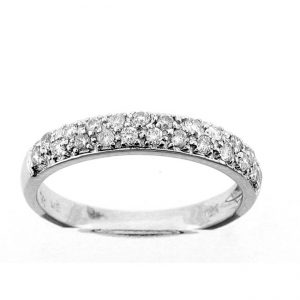 18 KARAT WHITE GOLD DIAMOND WEDDING BAND - 1179ES-B