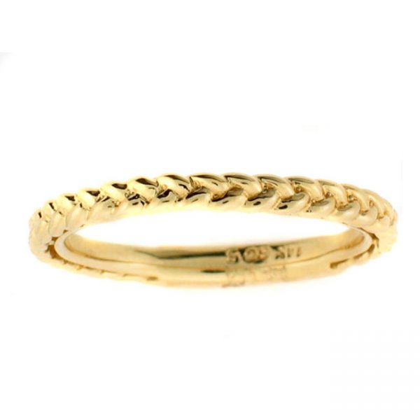14 KARAT YELLOW GOLD DIAMOND WEDDING BAND