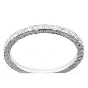 14 KARAT WHITE GOLD DIAMOND WEDDING BAND with 45 Diamond(s) 0.22ctw