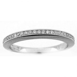 18 KARAT WHITE GOLD DIAMOND WEDDING BAND - 1196ES-B