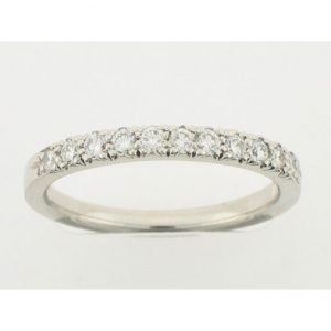 19K WHITE GOLD DIAMOND WEDDING BAND with 11 Diamond(s) 0.25ctw