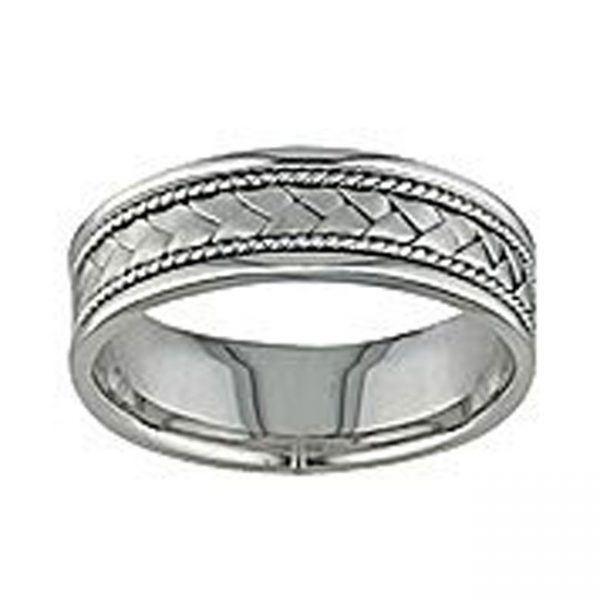 14 KARAT WHITE GOLD GENTS BAND - 2845G