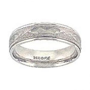 14 KARAT WHITE GOLD GENTS BAND - 2850G