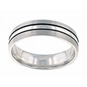 14 KARAT WHITE GOLD GENTS BAND