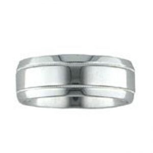 14 KARAT WHITE GOLD GENTS BAND
