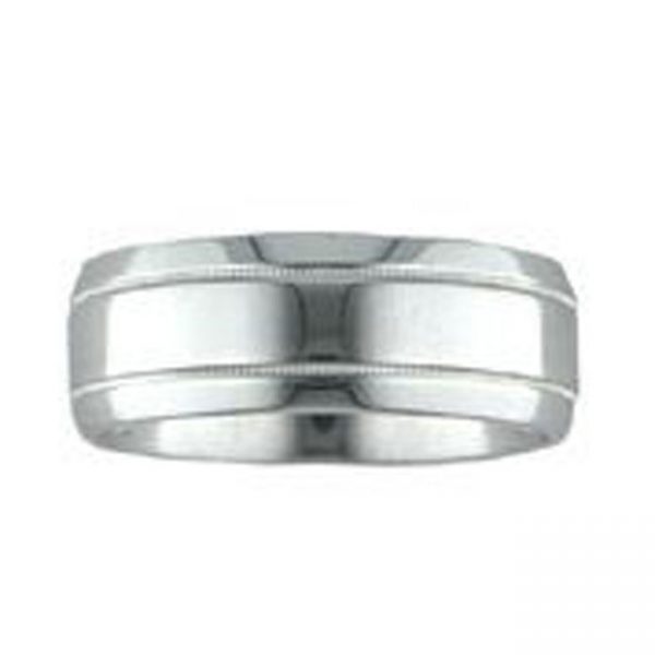 14 KARAT WHITE GOLD GENTS BAND