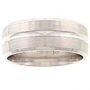 14 KARAT WHITE GOLD GENTS BAND