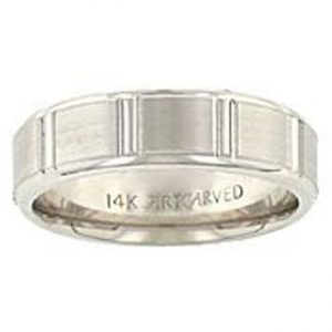 14 KARAT WHITE GOLD GENTS BAND