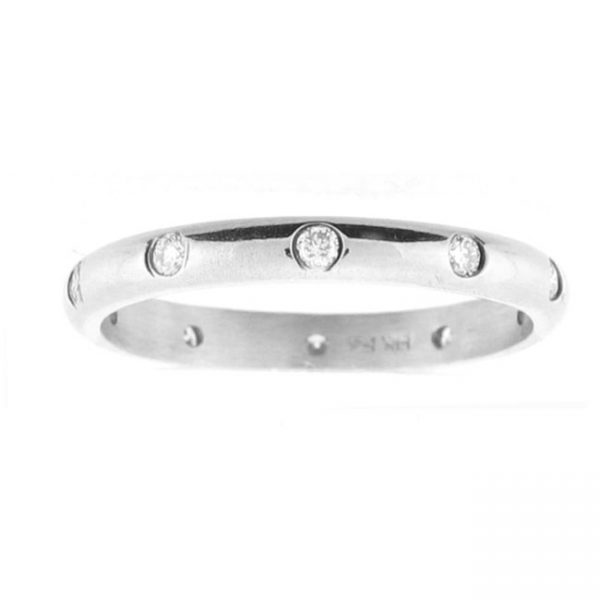 14 KARAT WHITE GOLD DIAMOND WEDDING BAND with 10 Diamond(s) 0.16ctw