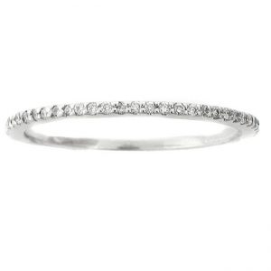 18 KARAT WHITE GOLD DIAMOND WEDDING BAND - 1159ES-B