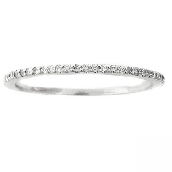 18 KARAT WHITE GOLD DIAMOND WEDDING BAND - 1159ES-B