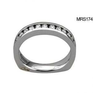 PLATINUM DIAMOND WEDDING BAND with 15 Diamond(s) 0.53ctw