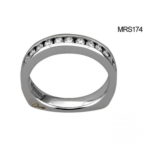 PLATINUM DIAMOND WEDDING BAND with 15 Diamond(s) 0.53ctw