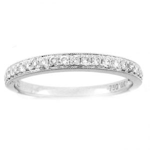 18 KARAT WHITE GOLD DIAMOND WEDDING BAND - 1000ES-B