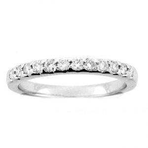 18 KARAT WHITE GOLD DIAMOND WEDDING BAND - 1002ES-B
