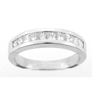 18 KARAT WHITE GOLD DIAMOND WEDDING BAND - 1212ES-B