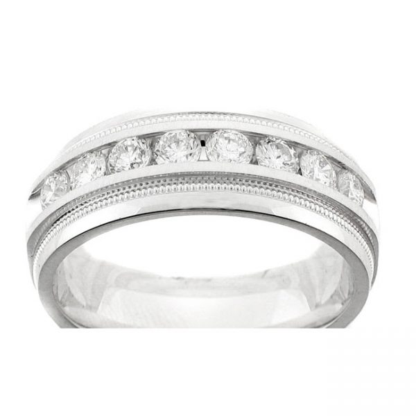 14 KARAT WHITE GOLD GENTS RING with diamonds - 2646G