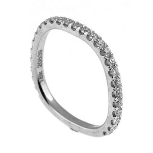 18 KARAT WHITE GOLD DIAMOND WEDDING BAND - 1219ES-B