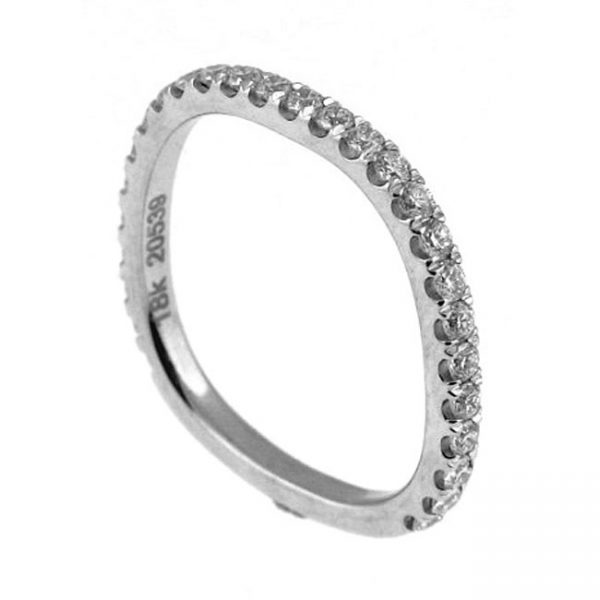 18 KARAT WHITE GOLD DIAMOND WEDDING BAND - 1219ES-B