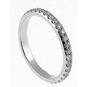18 KARAT WHITE GOLD DIAMOND WEDDING BAND - 1532WB