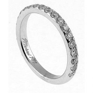 18 KARAT WHITE GOLD DIAMOND WEDDING BAND - 1533WB