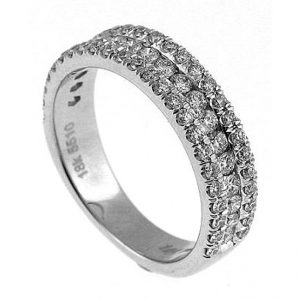 18 KARAT WHITE GOLD DIAMOND WEDDING BAND - 1528WB