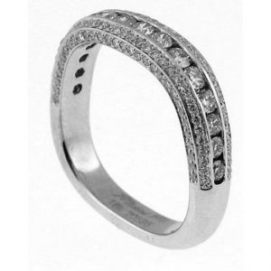 18 KARAT WHITE GOLD DIAMOND WEDDING BAND - 1534WB