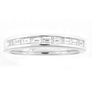 18 KARAT WHITE GOLD DIAMOND WEDDING BAND - 0974ES-B