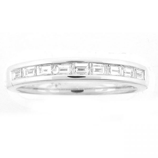 18 KARAT WHITE GOLD DIAMOND WEDDING BAND - 0974ES-B