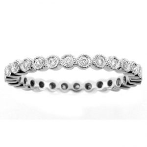 18 KARAT WHITE GOLD DIAMOND WEDDING BAND - 1109WB1
