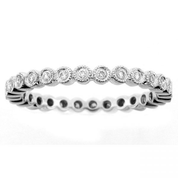 18 KARAT WHITE GOLD DIAMOND WEDDING BAND - 1109WB1