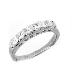 PLATINUM DIAMOND WEDDING BAND with 6 Diamond(s) 0.59ctw