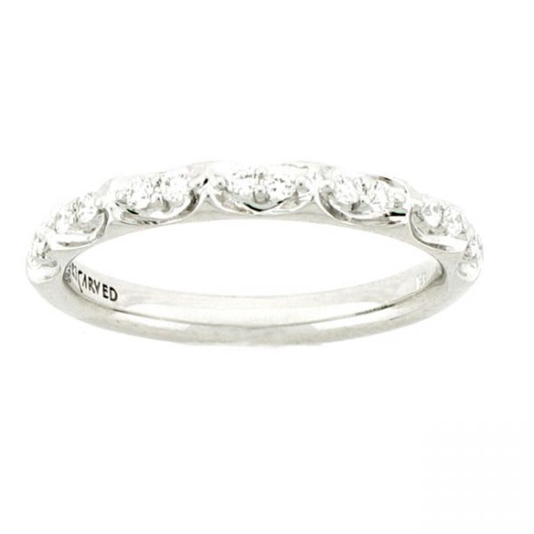 14 KARAT WHITE GOLD DIAMOND WEDDING BAND with 14 Diamond(s) 0.20ctw