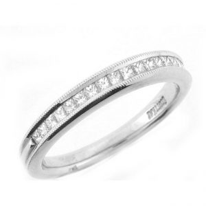 18 KARAT WHITE GOLD WEDDING RING with diamonds - ES0570-B
