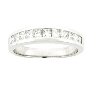 14 KARAT WHITE GOLD DIAMOND WEDDING BAND with 11 Diamond(s) 0.76ctw