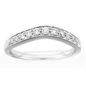 18 KARAT WHITE GOLD DIAMOND WEDDING BAND - 1168ES-B