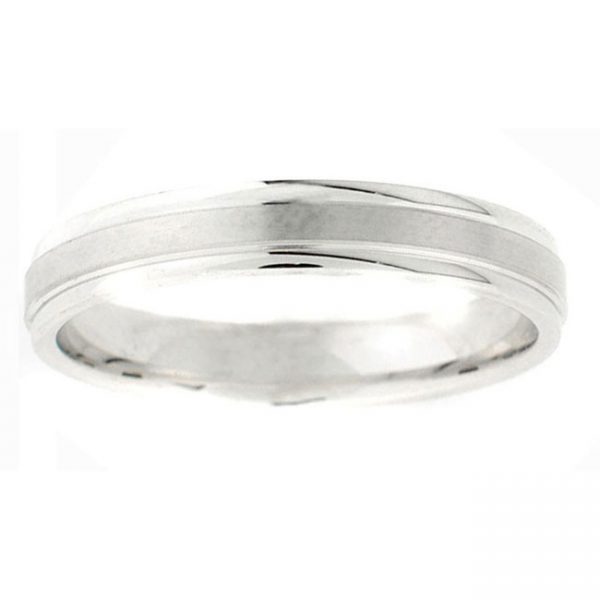 14 KARAT WHITE GOLD GENTS BAND - 2895G