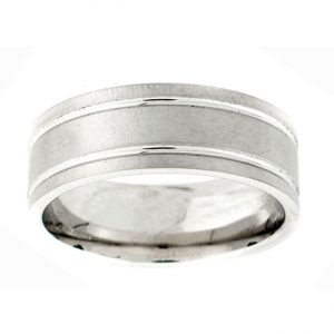 14 KARAT WHITE GOLD GENTS BAND