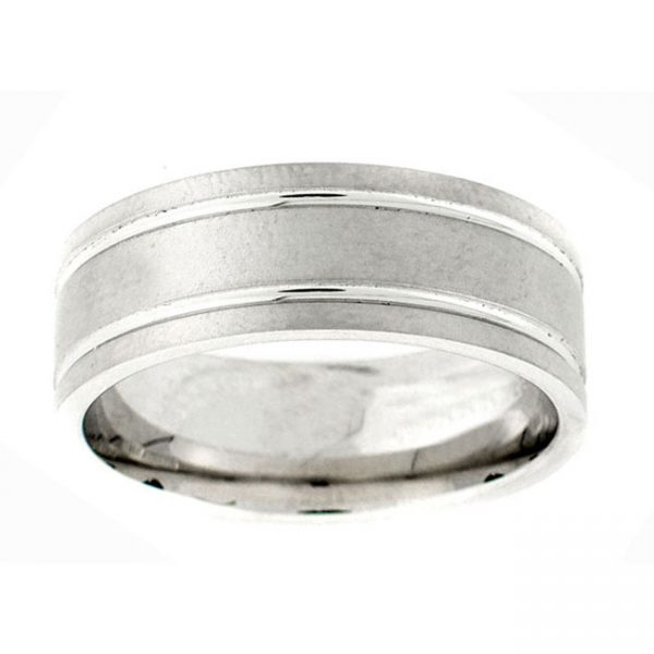 14 KARAT WHITE GOLD GENTS BAND