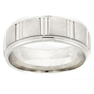 14 KARAT WHITE GOLD GENTS BAND