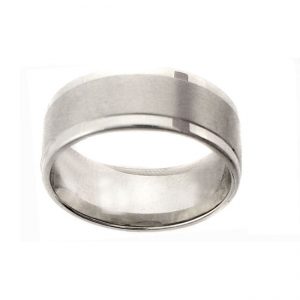 14 KARAT WHITE GOLD GENTS BAND